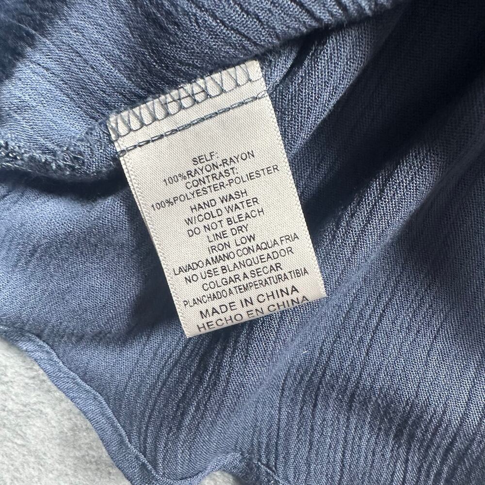 Listicle Blue Strappy Babydoll Cami Top Size Large - Picture 4 of 6